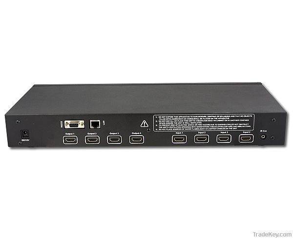 4x4 HDMI Matrix Switch Splitter with Remote Control and RS232