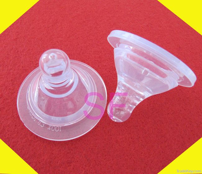 Safe and durable silicone baby nipples