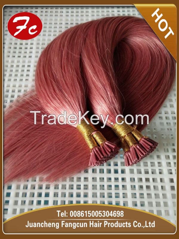 cuticle remy i tip 100% virgin indian remy hair extensions