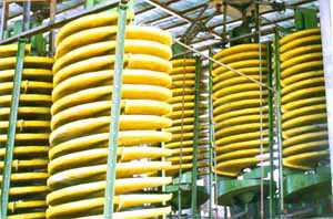 sprial chute for chromite ore, iron ore, tin ore, gold ore, manganese