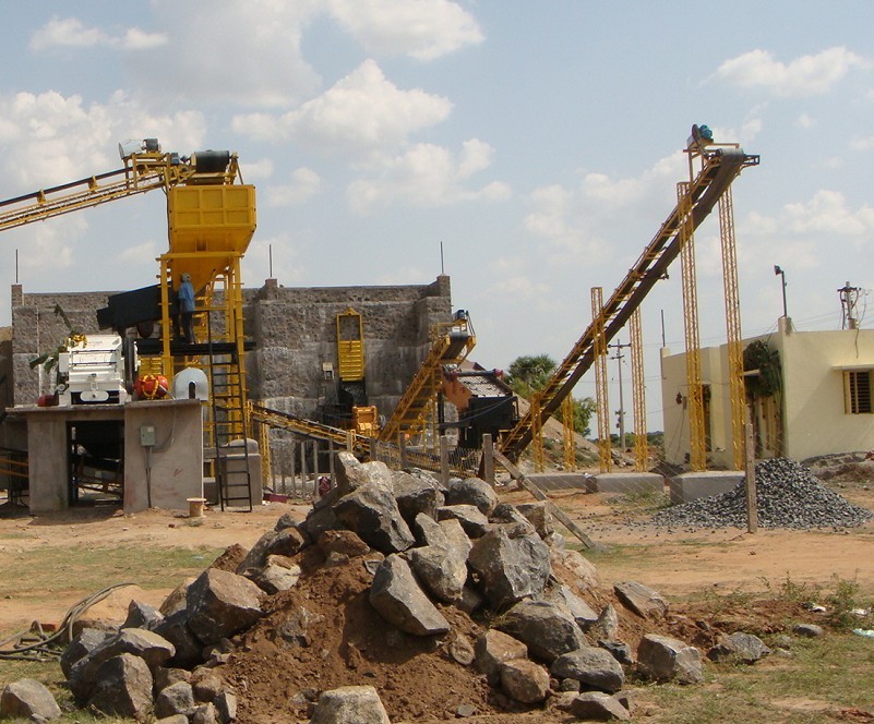 10-500t/h rock crushing and screening line plant