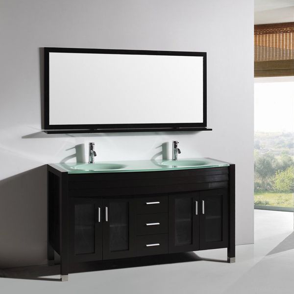 solid wood modern bathroom vanity