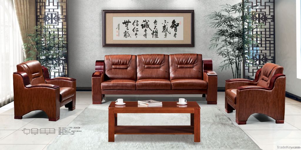 2013-2014 hot sales good design brown color office sofa PU