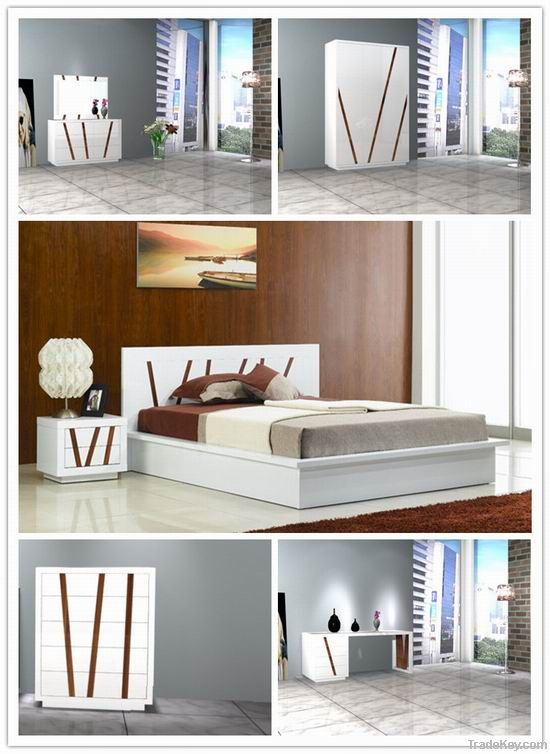 modern high gloss lacquer bedroom sets