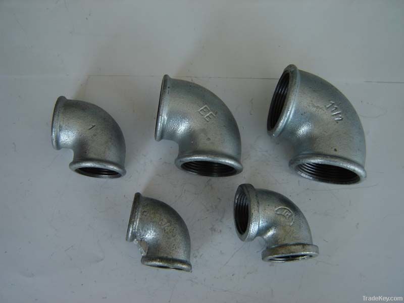 galvanized malleable iron pipe elbows 90