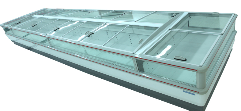 1.5m Covered Dual Glass Island Freezer