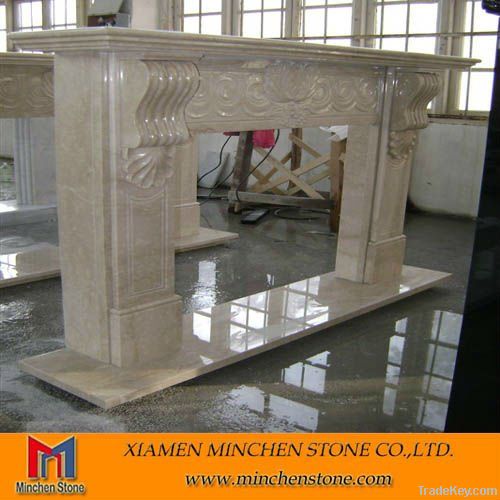 White marble fireplace