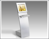 Slim, Free-Standing Self-service kiosk