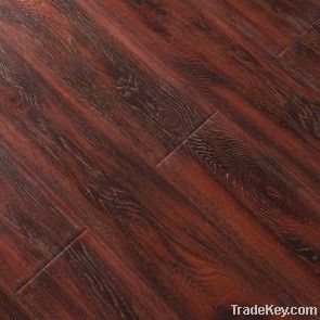 Embossed laminate flooring