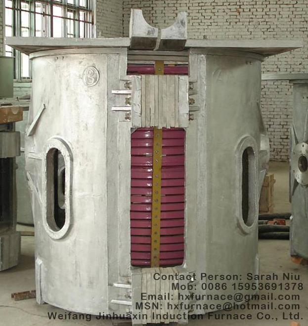 Induction furnace for aluminum melting