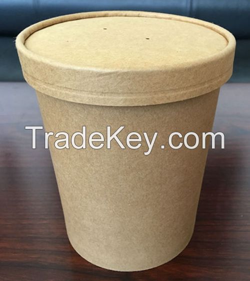 Takeaway disposable paper bowl