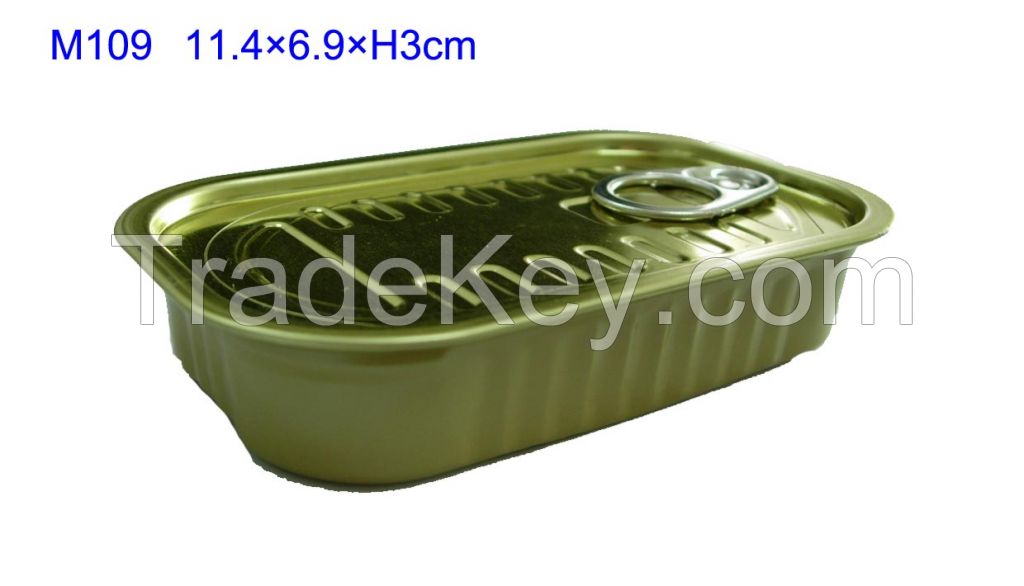 Tin Tinplate Canned container tub box food canned box w/lid