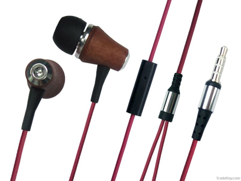 wood headphone high quality headphone handsfree handphone