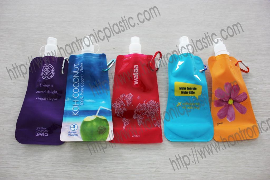 Reusable water bag, foldable sports water bag