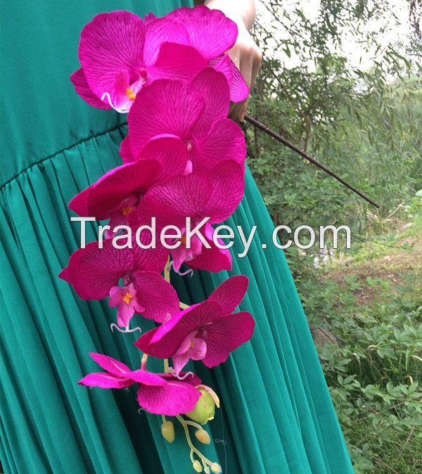 NEW 10pcs/lot 100cm Long Wedding Phalaenopsis Butterfly Moth Orchid Wedding Decorative Artificial Flowers