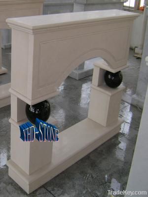 beautiful marble fireplace