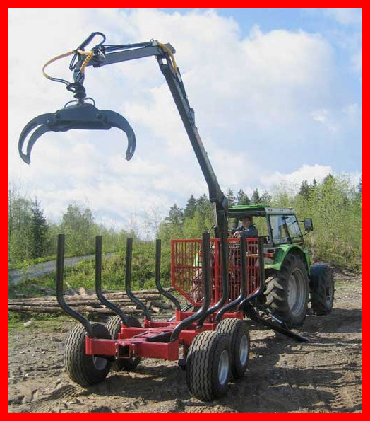 Log Loading Trailer with Crane