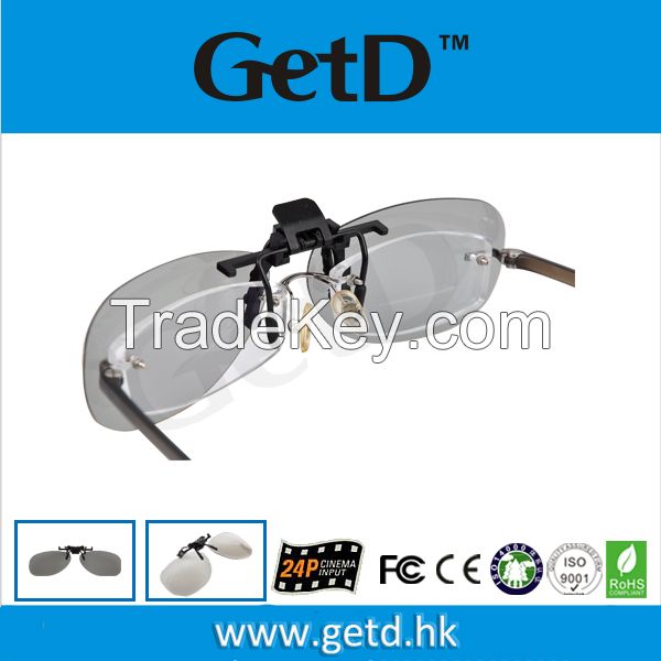 CLIP-ON 3D Glasses Passive polarized Real 3D TV for CineEurope