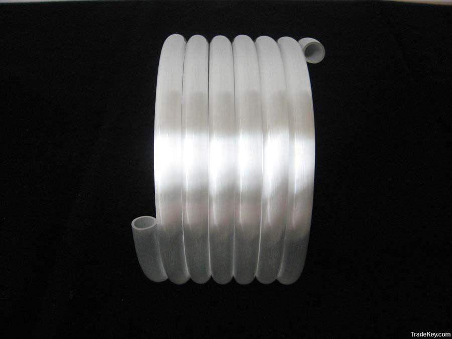 Opaque quartz spiral tube