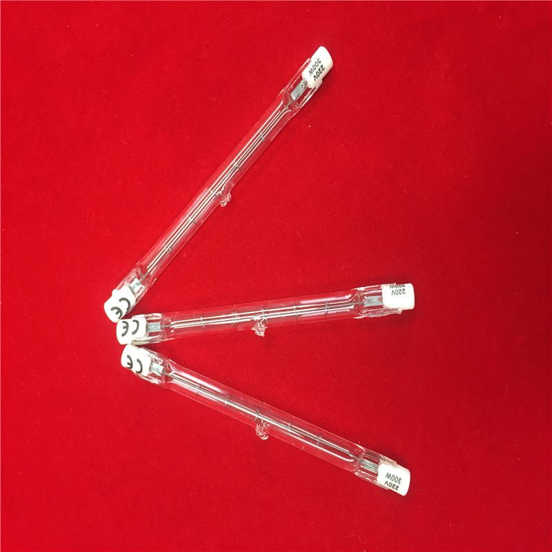 J78 J118 J189 Clear Linear heater tube 60W 80W 120W 160W R7S Quartz Glass Tungsten Halogen Lamps