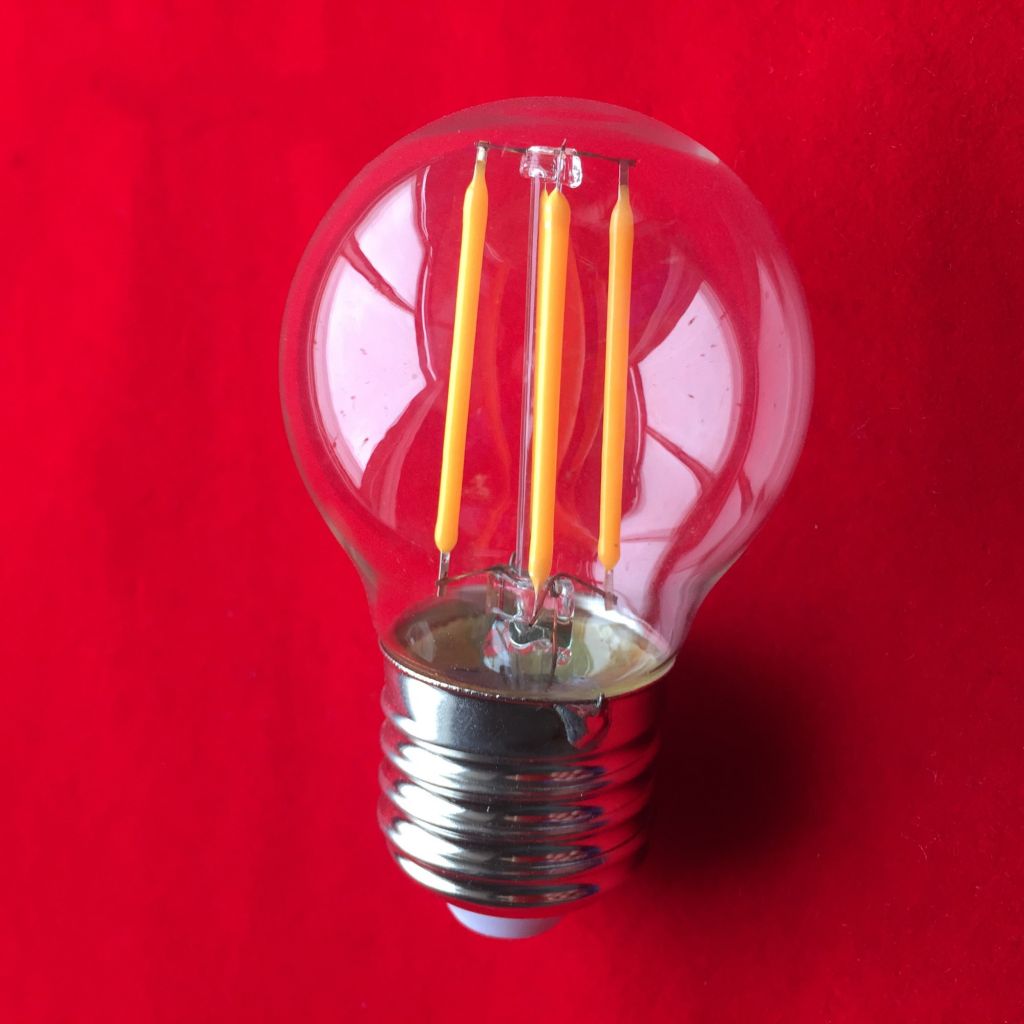 Low price G45 LED filament light, E27 B22 LED filament light 