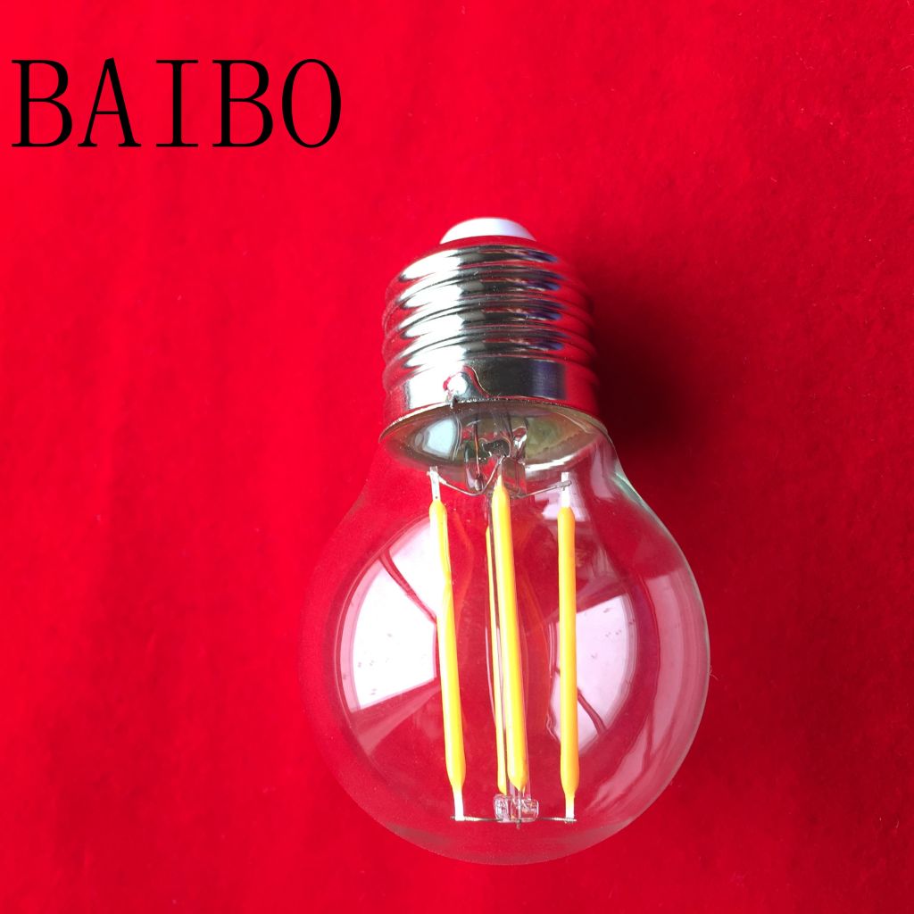 Low price G45 LED filament light, E27 B22 LED filament light 