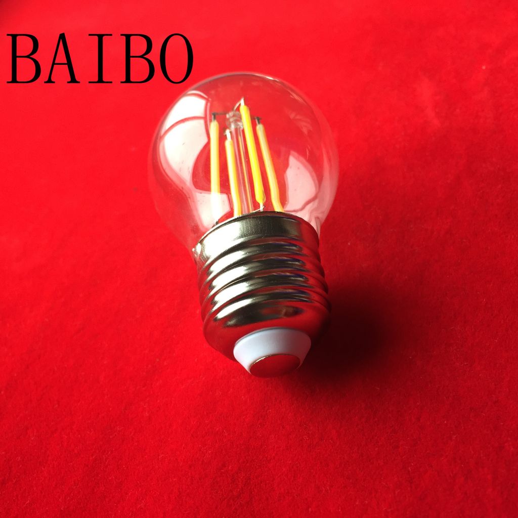 Low price G45 LED filament light, E27 B22 LED filament light 