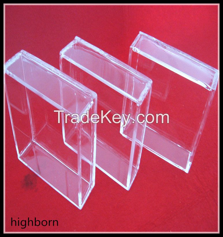 heat resistant clear quartz glass container