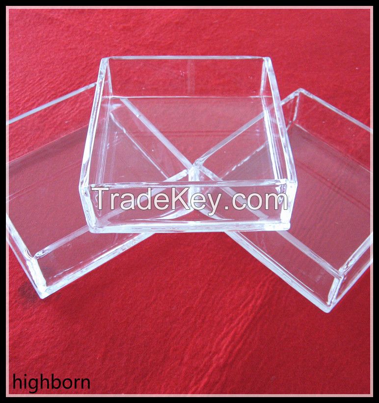 clear quartz glass melting container