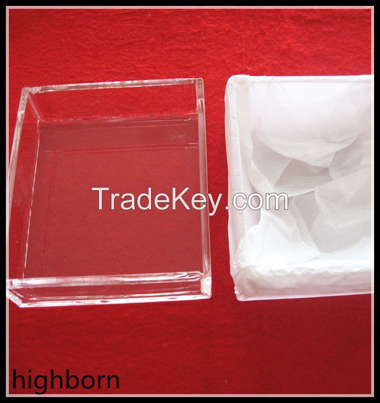 hot selling transparent silica glass container supplier