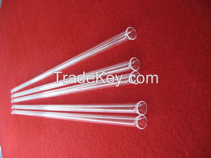 clear quartz glass tube with joint end supplier