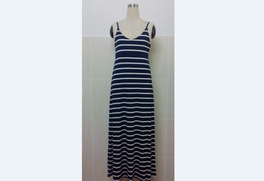 Sarah Maxi long stripe Dress