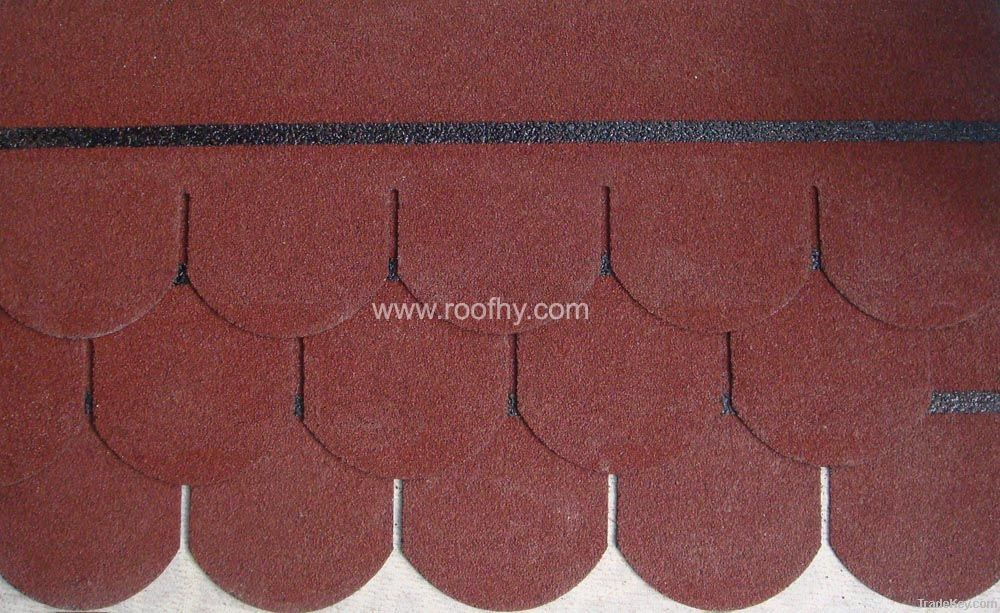 Red Fiberglass Asphalt Roofing Shingle