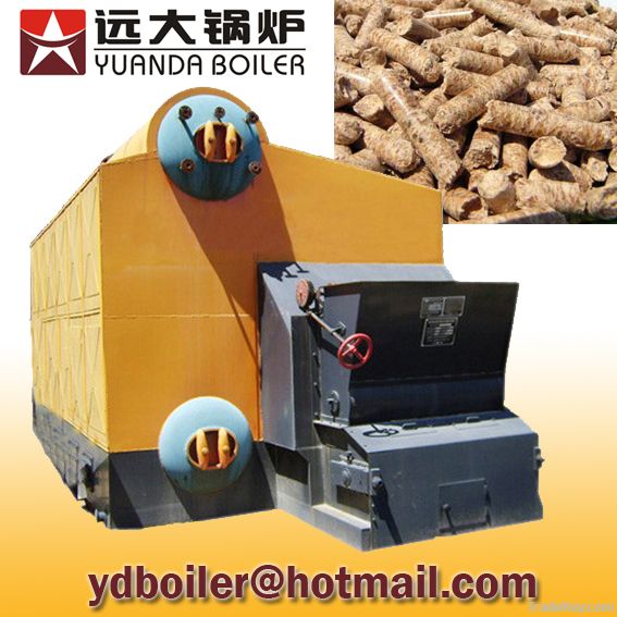 Industrial wood pellet fired biomass steam boiler