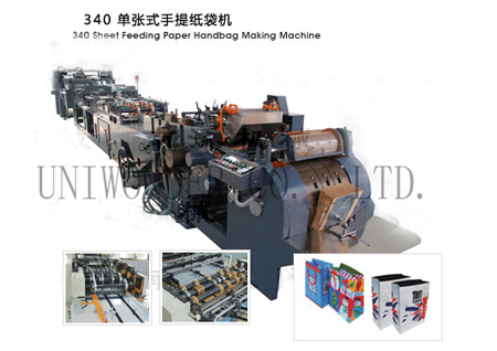 340 Sheet Feeding Paper Handbag Making Machine