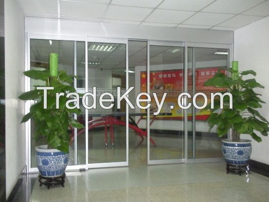 Inductive Automatic Sliding Door with Framed or Frameless Glass Door Leaf