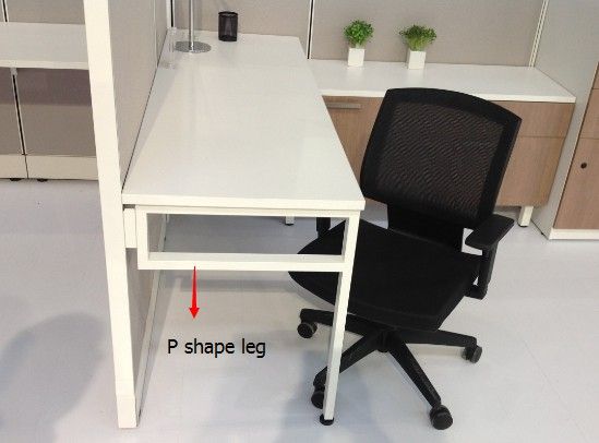 Office P shape legs for 24&quot; and 30&quot; worksurface