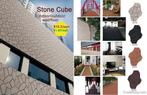 stone cube unique porcelain tile