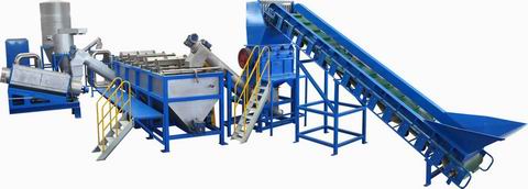 PET bottle /flakes  recycling crushing and pelletizing  machine