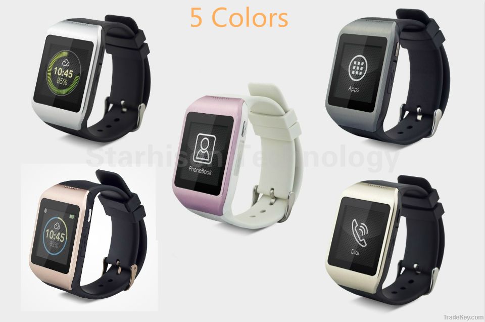 New launched Bluetooth Smart Watch with touch screen SMS/BT call/BT music/Weather/Pedometer/Twitter/Facebook/Speaker