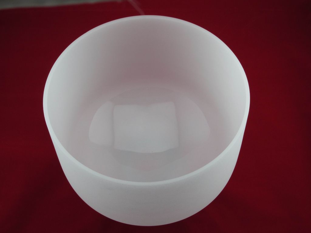 Frosted Quartz Crystal Singing Bowl