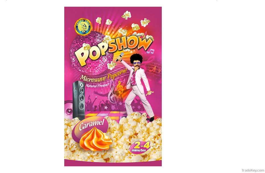 microwave popcorn with caramel flavor