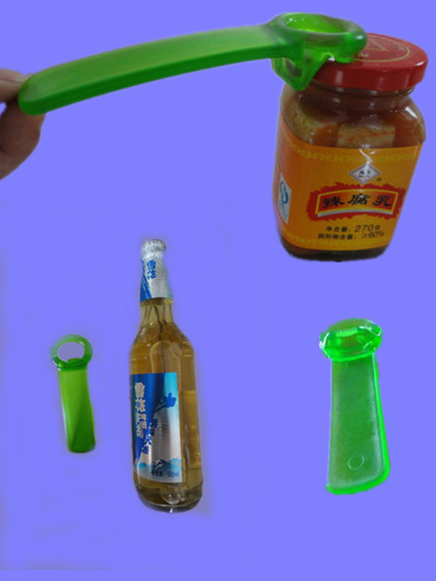 plastic can opener / bottle opener