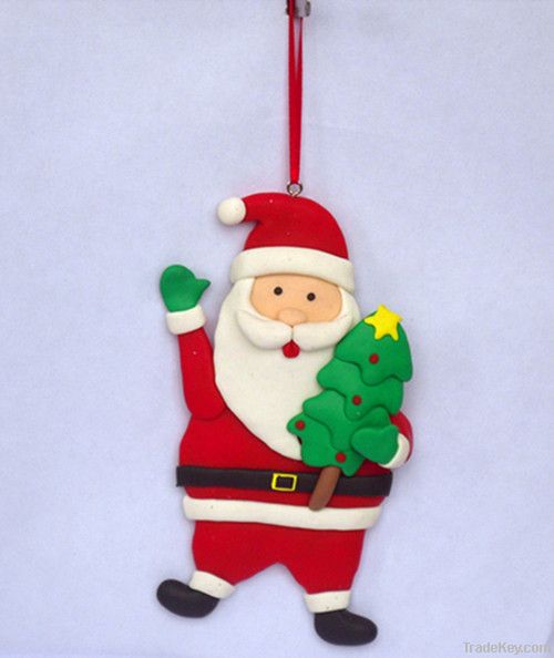 Santa Claus polymer clay christmas ornaments