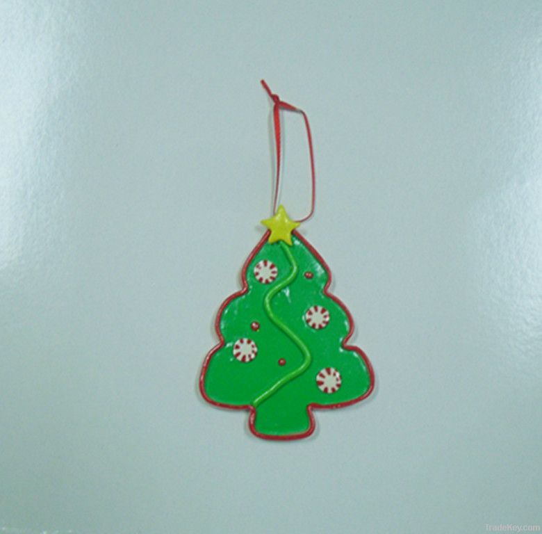 Cute tree design Polymer clay for  christmas haning ornaments