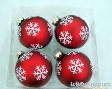 Christmas decorative hand painted glass ball