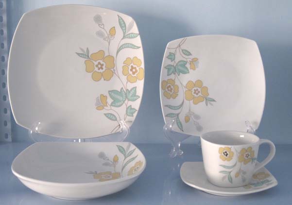 20pcs square dinner set, porcelain dinner ware