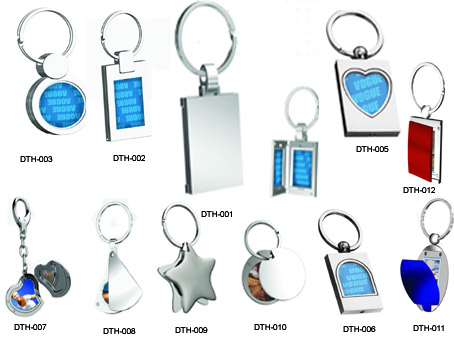 Metal photo frame key chains