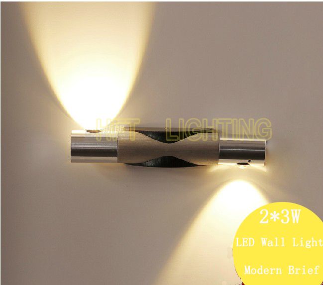 2*3W Led wall lamp modern brief wall lights fashion bedside lamp energy saving bedroom Living Room