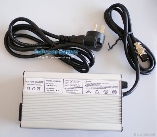 12V 6A 14.6V LiFePo4 Li-ion Battery Charger for E-bike